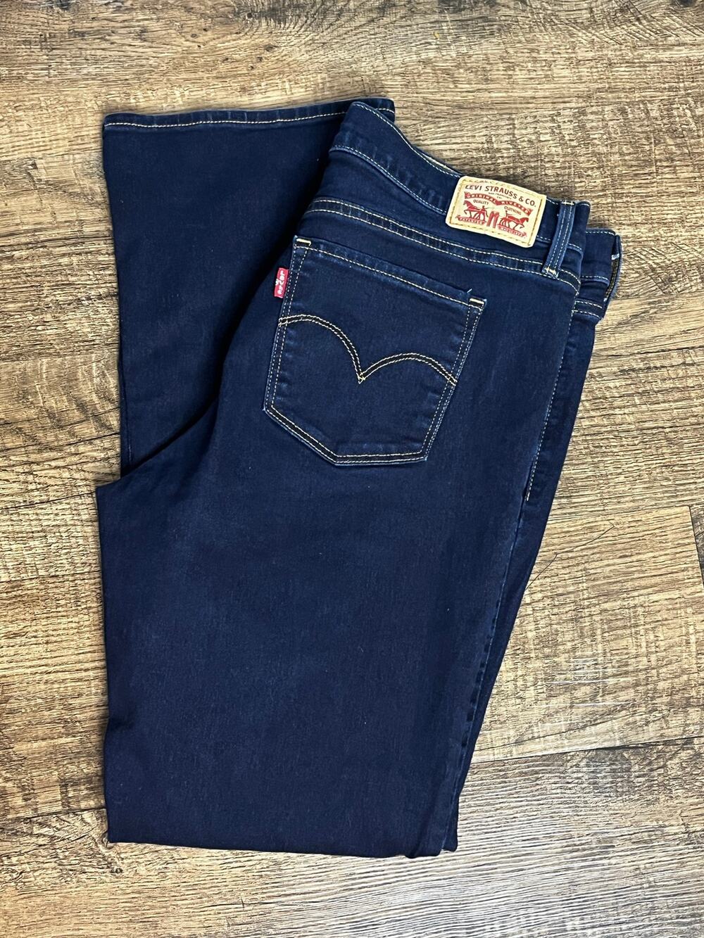 Levi's 315 Shaping Bootcut Dark Wash Straight Leg Jeans
